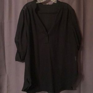 Sheer black blouse